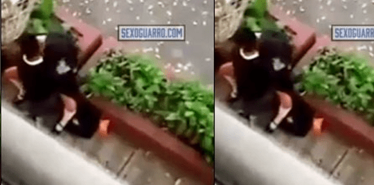 graban a parejita de novios de prepa cogiendo en plena calle