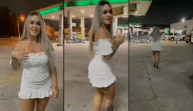 Deliciosa putona rubia se deja coger en los baños de la gas por desconocido