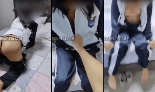 convence a chavita colegiala de ponerse una tanguita y ponerse a cuatro patas