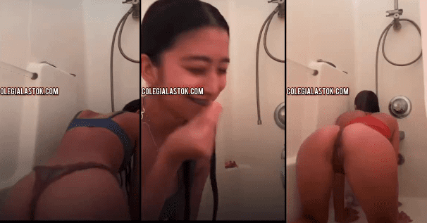 deliciosa jovencita se graba en el lbaño mostrando su hermoso culazo y algo mas