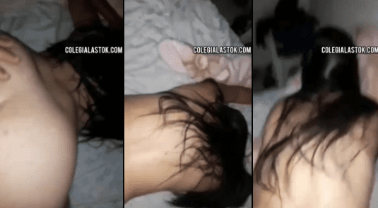 jovencita de prepa le dicen que se ponga en cuatro y ella muy obediente lo hace