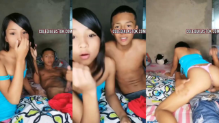 parejita de novios adolescentes cogiendo como locos