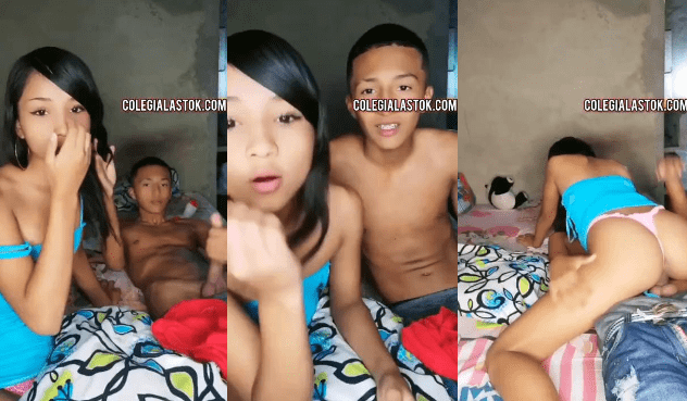 parejita de novios adolescentes cogiendo como locos