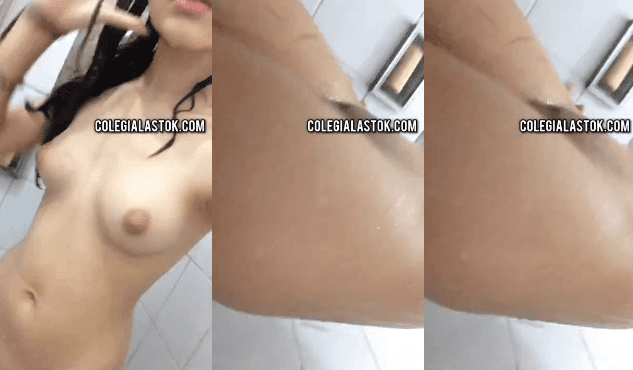 jovencita del CETIS de Oaxaca de graba en la regadera desnuda enseñando todo