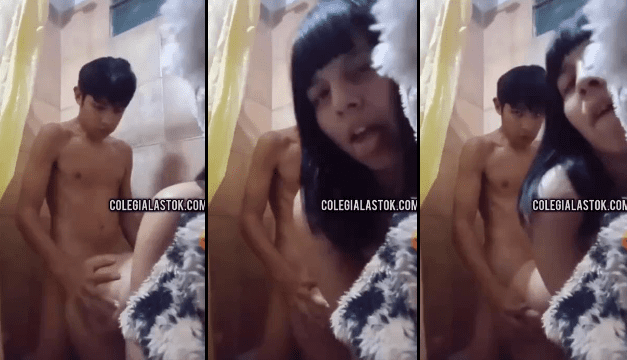 jovencitos de prepa se graban teniendo relaciones en el baño de su madre