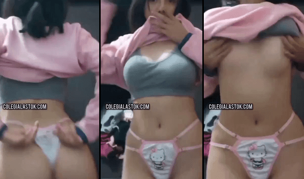 La morrita se pone una tanga de su madre para grabarse y miren que rica ella se ve
