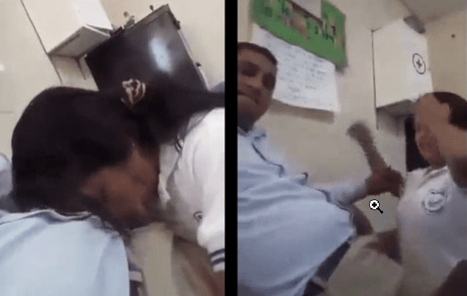 Chupada al profesor en el salon para aprobar la materia